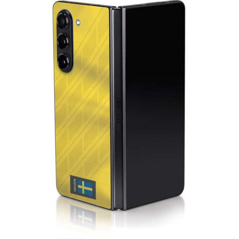 Sweden Soccer Flag Galaxy Z Fold5 5G Skin